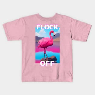 HOT PINK FLAMINGO Kids T-Shirt